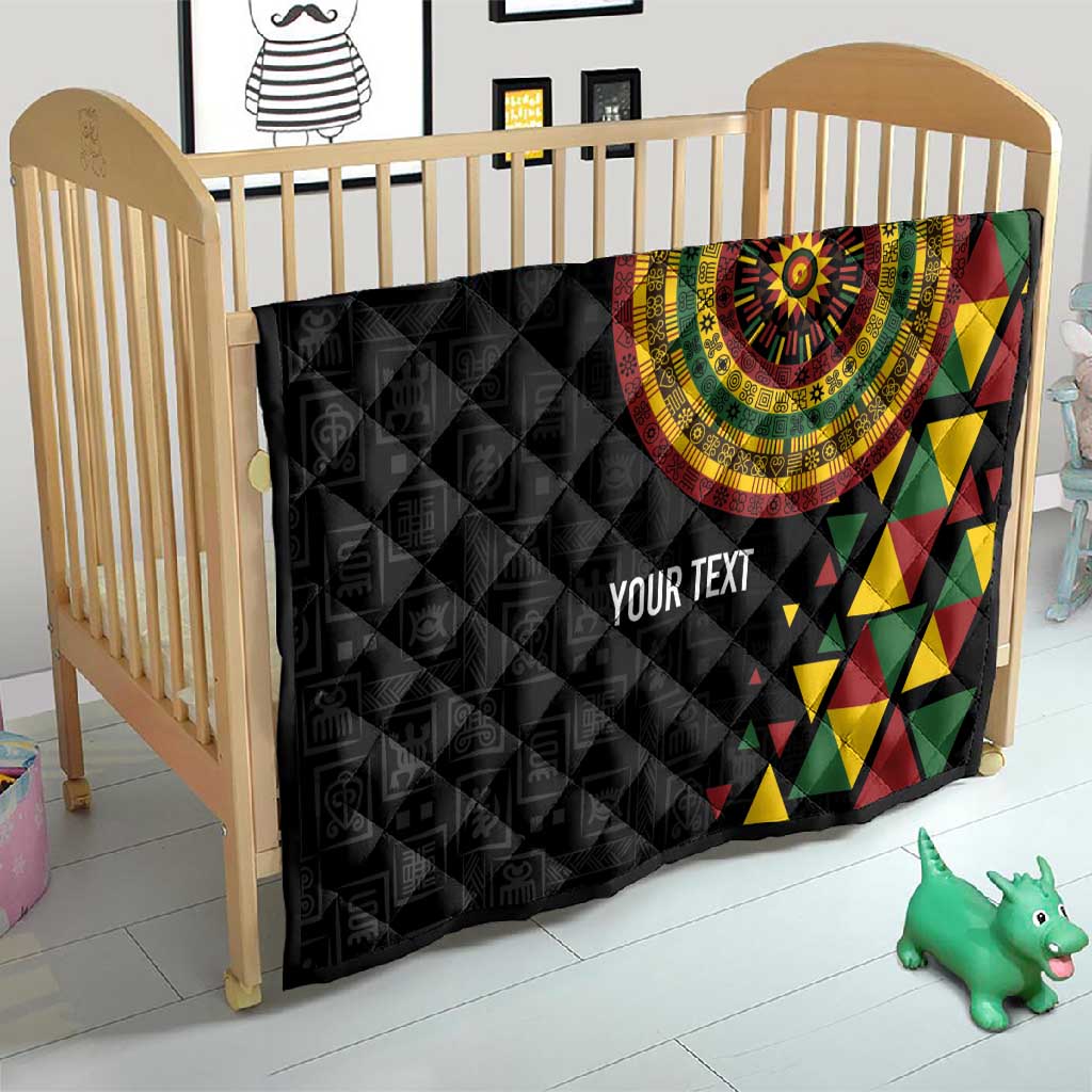 Personalized Adinkra Afro-Akan Culture Quilt Afrikan Colors LT7