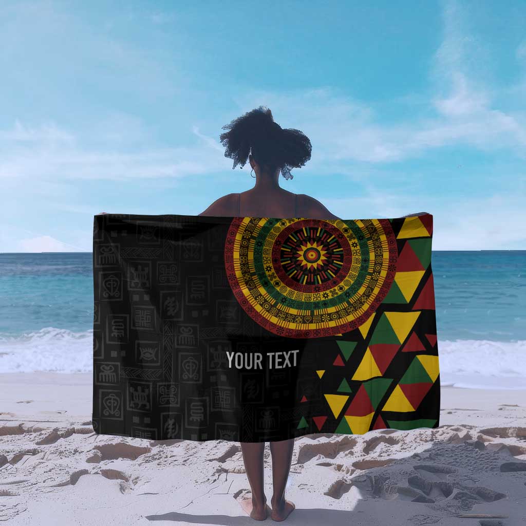 Personalized Adinkra Afro-Akan Culture Sarong Afrikan Colors LT7