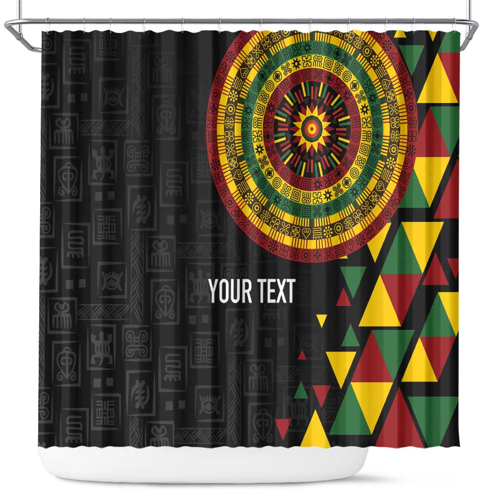 Personalized Adinkra Akan Culture Shower Curtain Afrikan Colors LT7