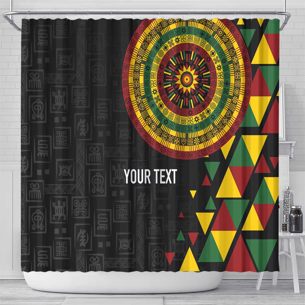 Personalized Adinkra Akan Culture Shower Curtain Afrikan Colors LT7