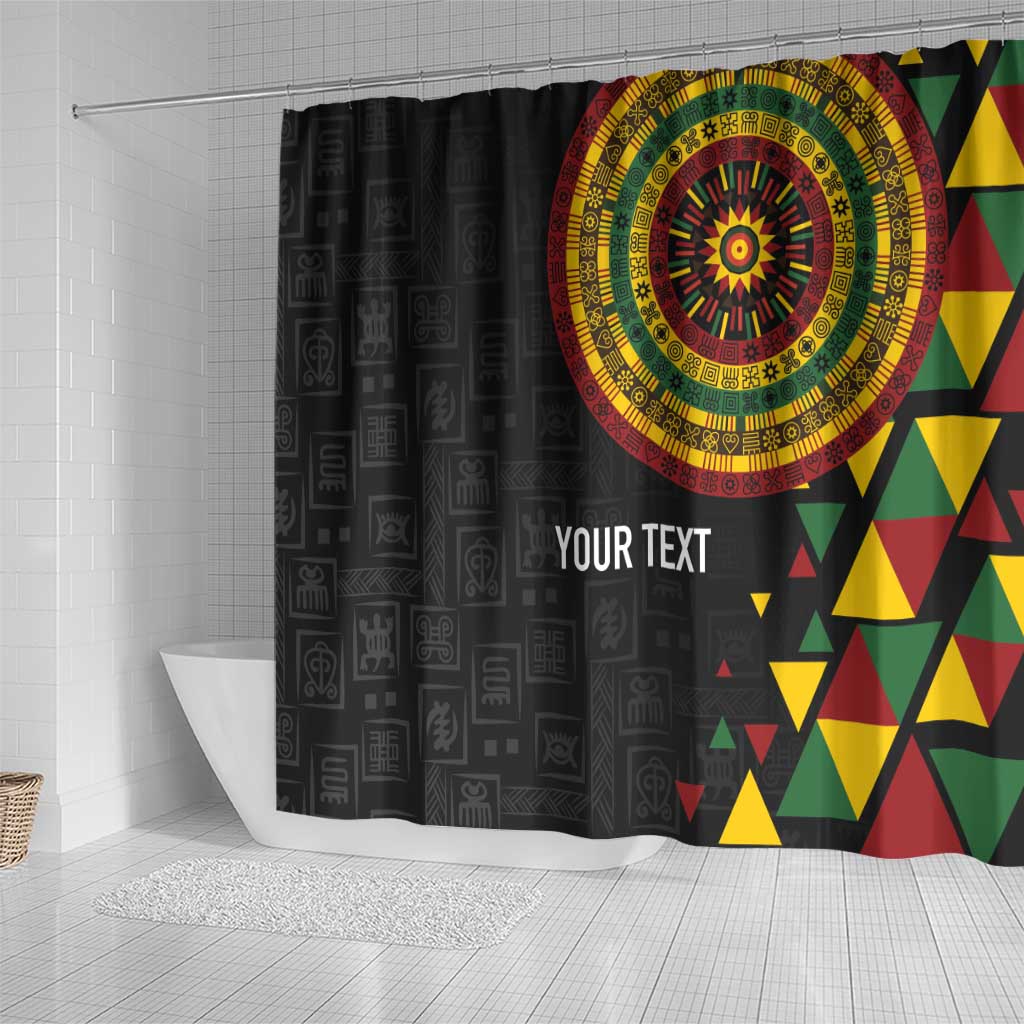 Personalized Adinkra Akan Culture Shower Curtain Afrikan Colors LT7