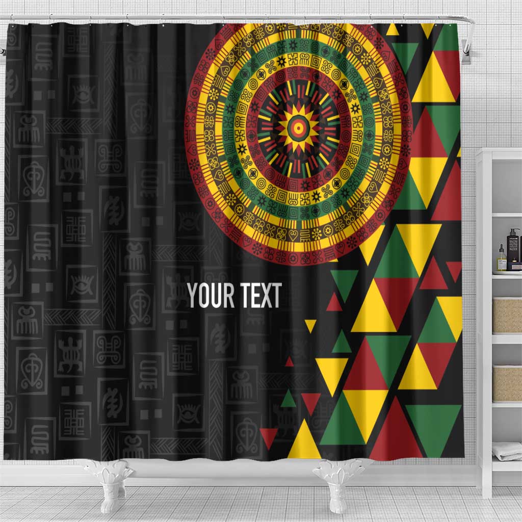 Personalized Adinkra Akan Culture Shower Curtain Afrikan Colors LT7