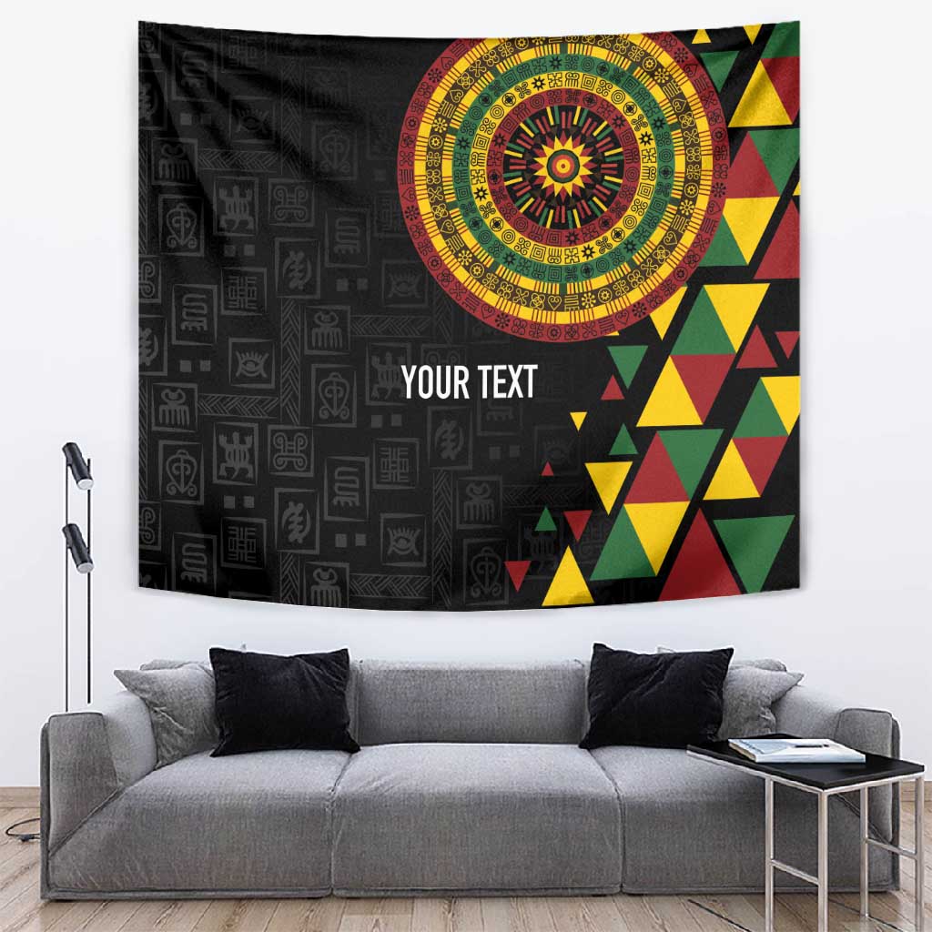 Personalized Adinkra Afro-Akan Culture Tapestry Afrikan Colors LT7