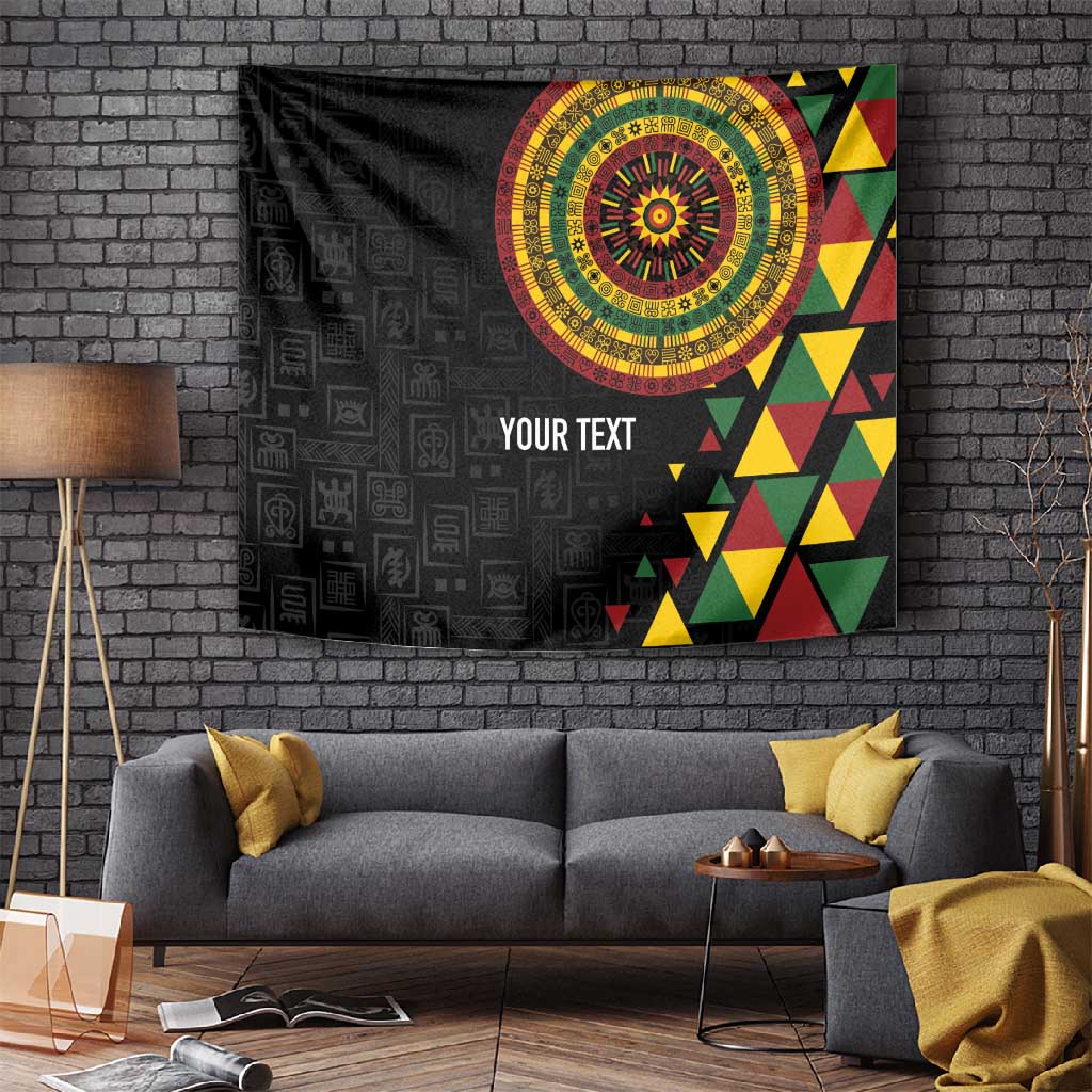 Personalized Adinkra Afro-Akan Culture Tapestry Afrikan Colors LT7