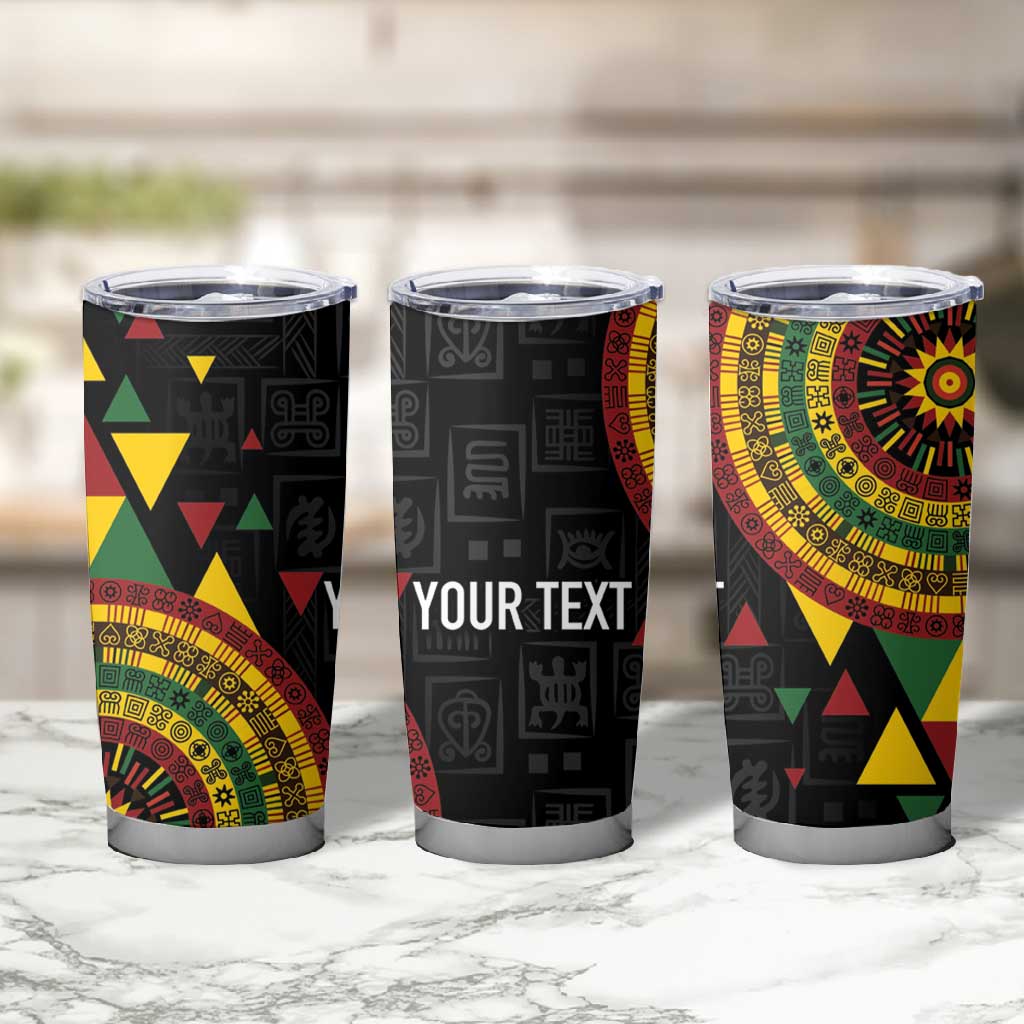 Personalized Adinkra Afro-Akan Culture Tumbler Cup Afrikan Colors LT7