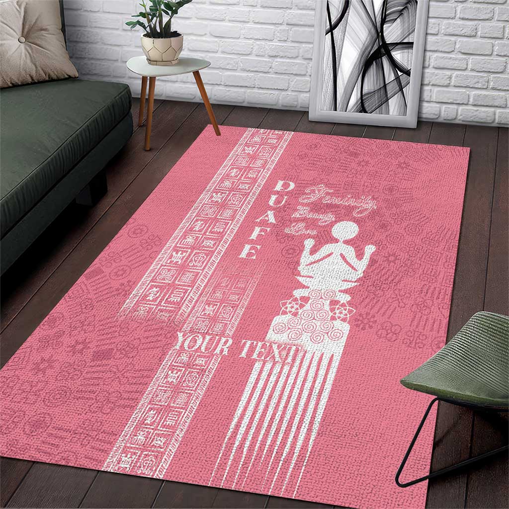 Personalized Adinkra Afro-Akan Culture Area Rug Duafe - Women's Day LT7