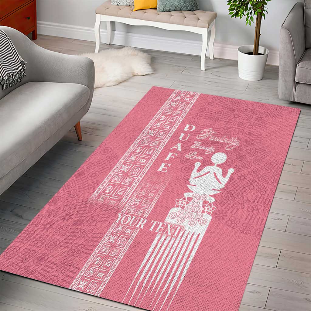 Personalized Adinkra Afro-Akan Culture Area Rug Duafe - Women's Day LT7