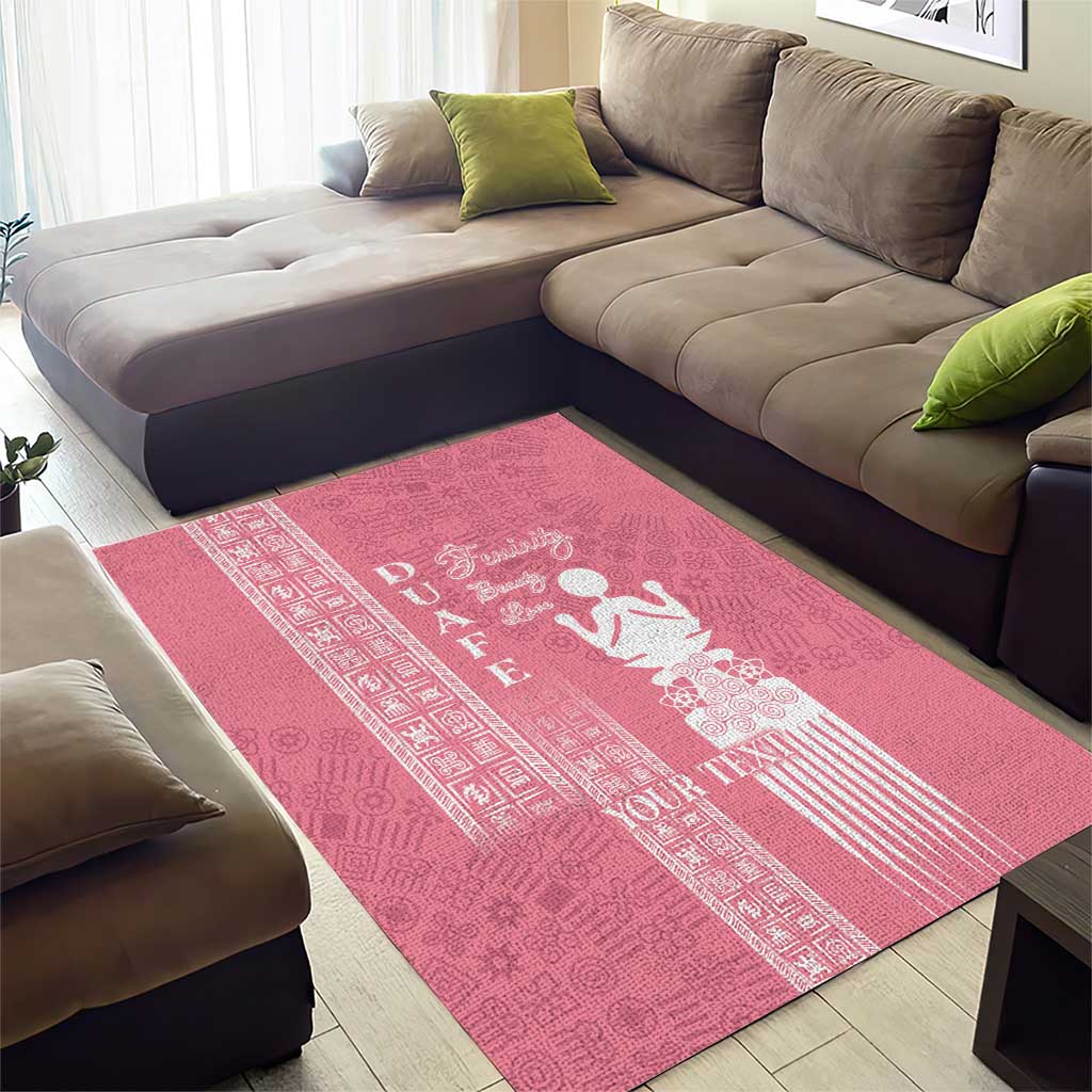 Personalized Adinkra Afro-Akan Culture Area Rug Duafe - Women's Day LT7