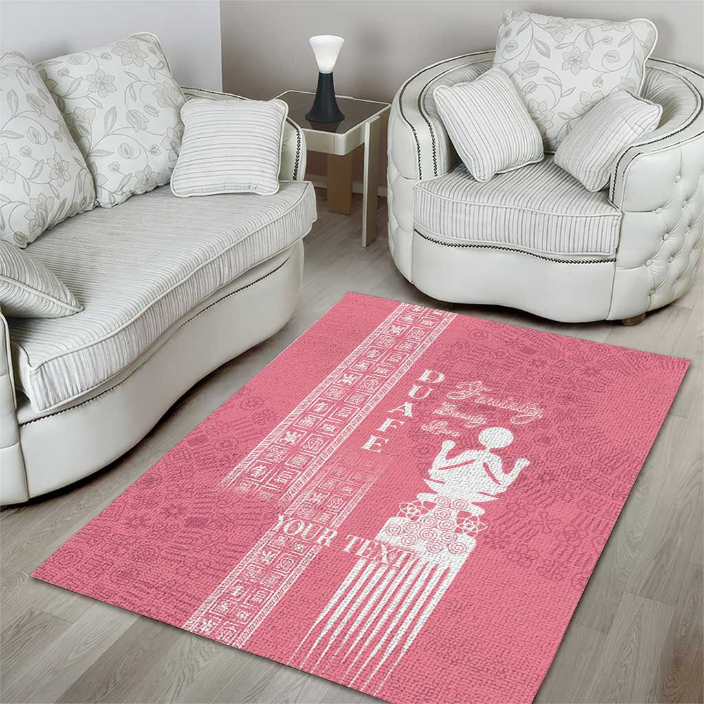 Personalized Adinkra Afro-Akan Culture Area Rug Duafe - Women's Day LT7