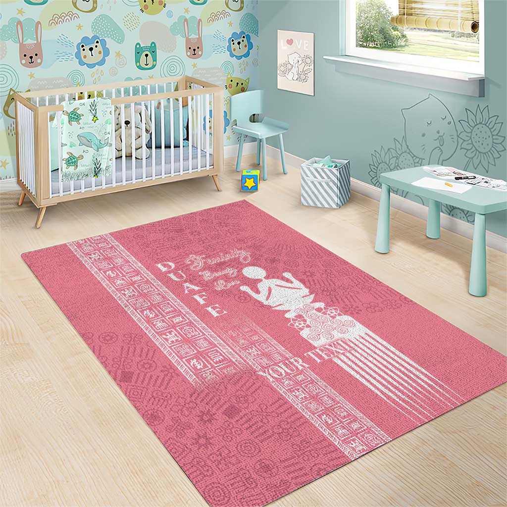Personalized Adinkra Afro-Akan Culture Area Rug Duafe - Women's Day LT7