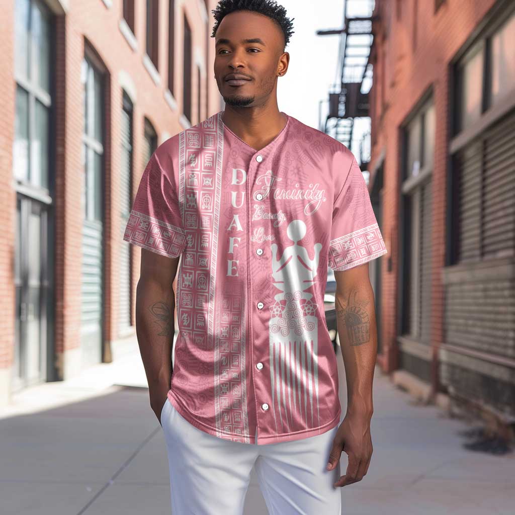 Personalized Adinkra Afro-Akan Culture Baseball Jersey Duafe - Women's Day LT7