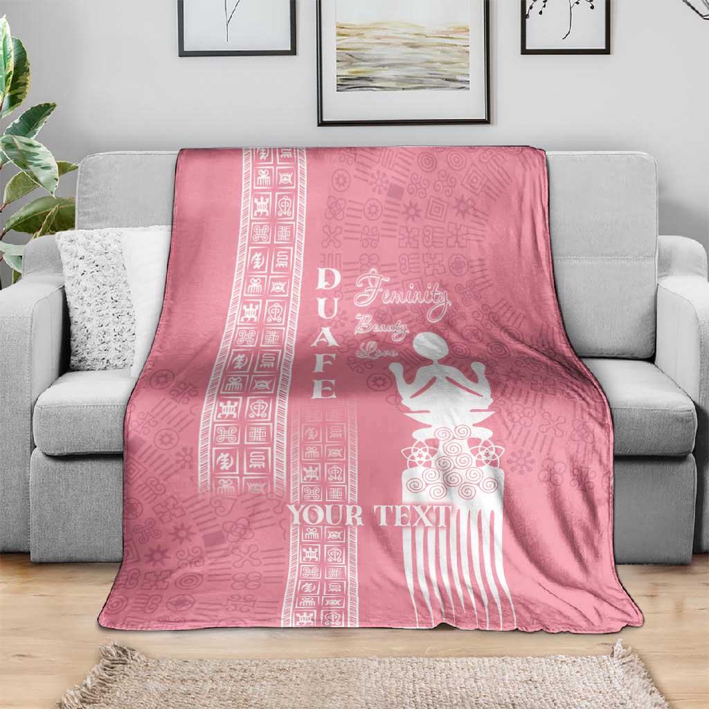 Personalized Adinkra Afro-Akan Culture Blanket Duafe - Women's Day LT7
