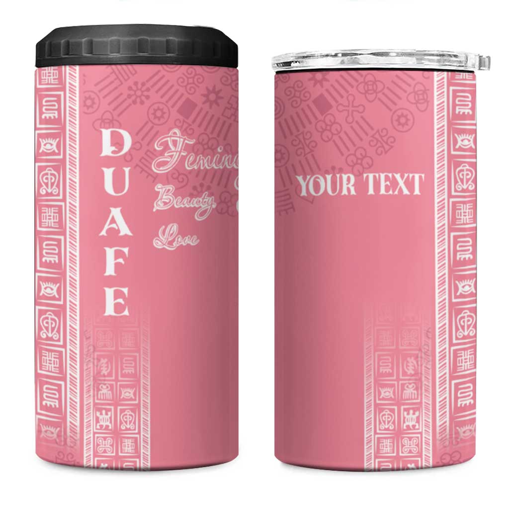 Personalized Adinkra Afro-Akan Culture 4 in 1 Can Cooler Tumbler Duafe - Women's Day LT7