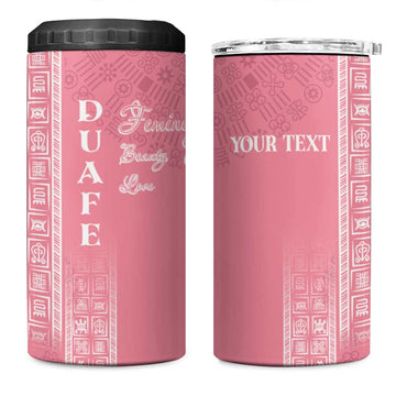 Personalized Adinkra Afro-Akan Culture 4 in 1 Can Cooler Tumbler Duafe - Women's Day LT7