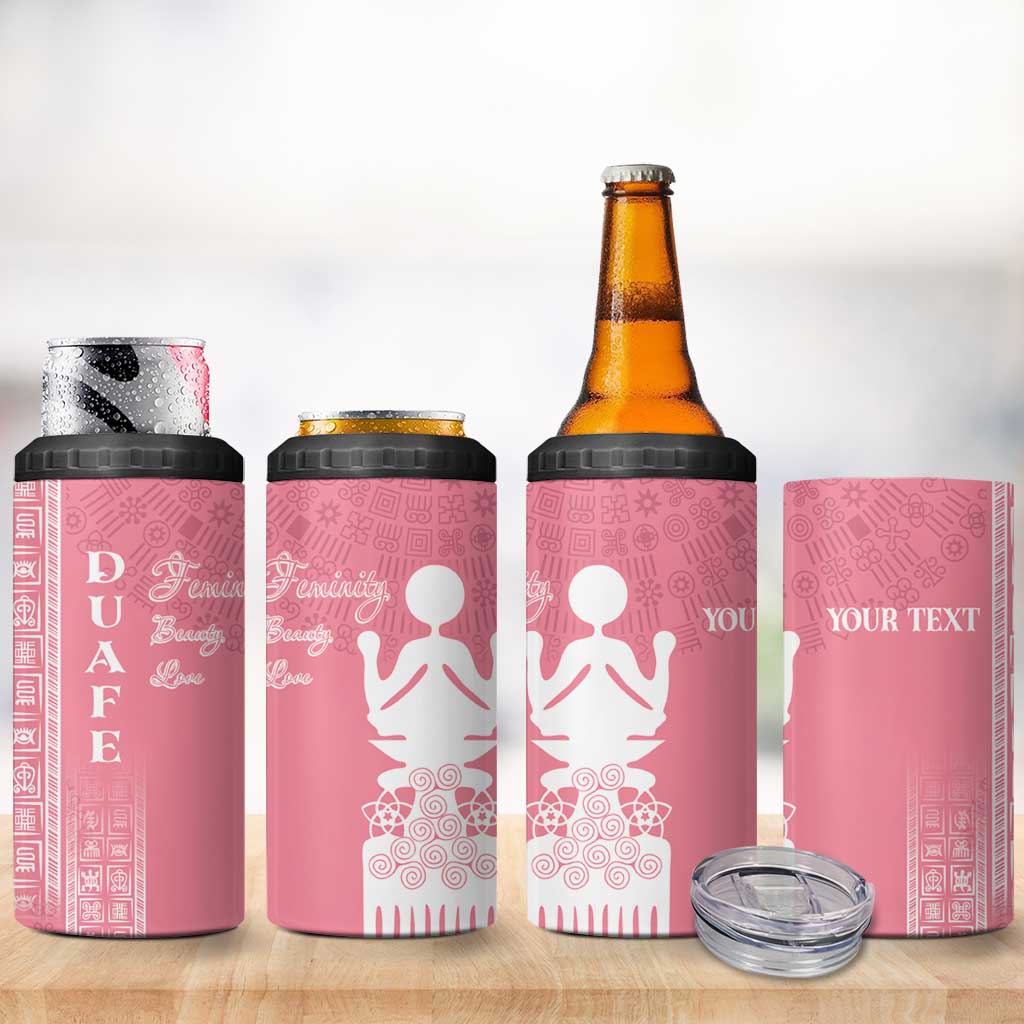 Personalized Adinkra Afro-Akan Culture 4 in 1 Can Cooler Tumbler Duafe - Women's Day LT7
