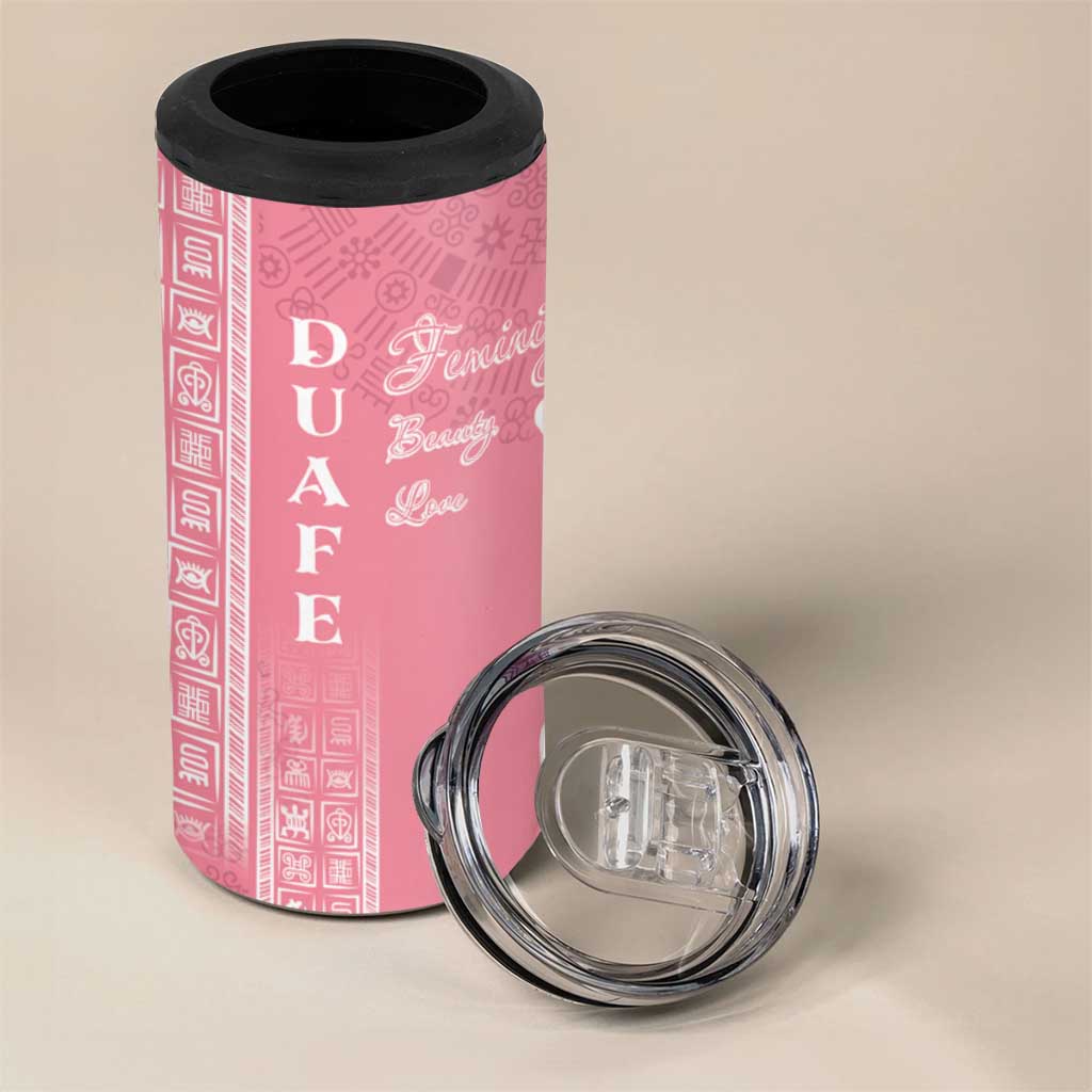 Personalized Adinkra Afro-Akan Culture 4 in 1 Can Cooler Tumbler Duafe - Women's Day LT7