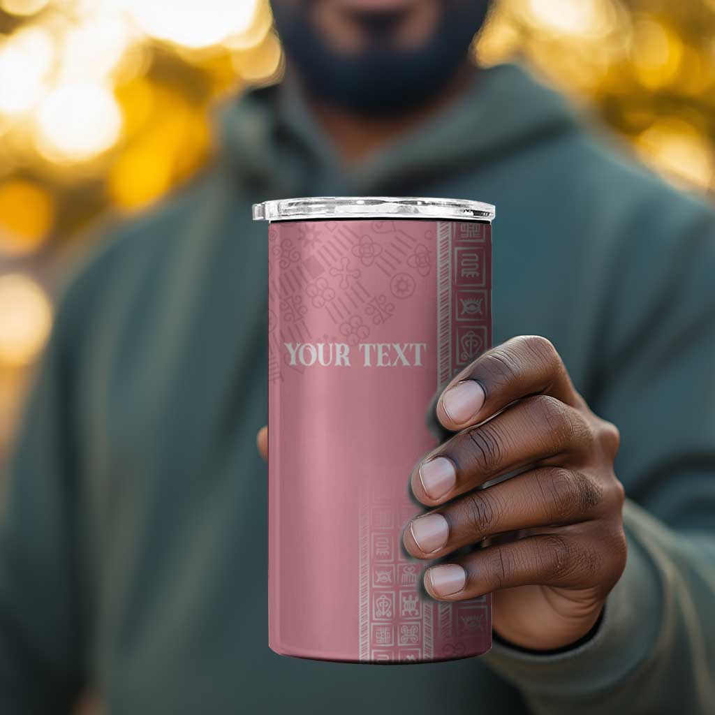 Personalized Adinkra Afro-Akan Culture 4 in 1 Can Cooler Tumbler Duafe - Women's Day LT7