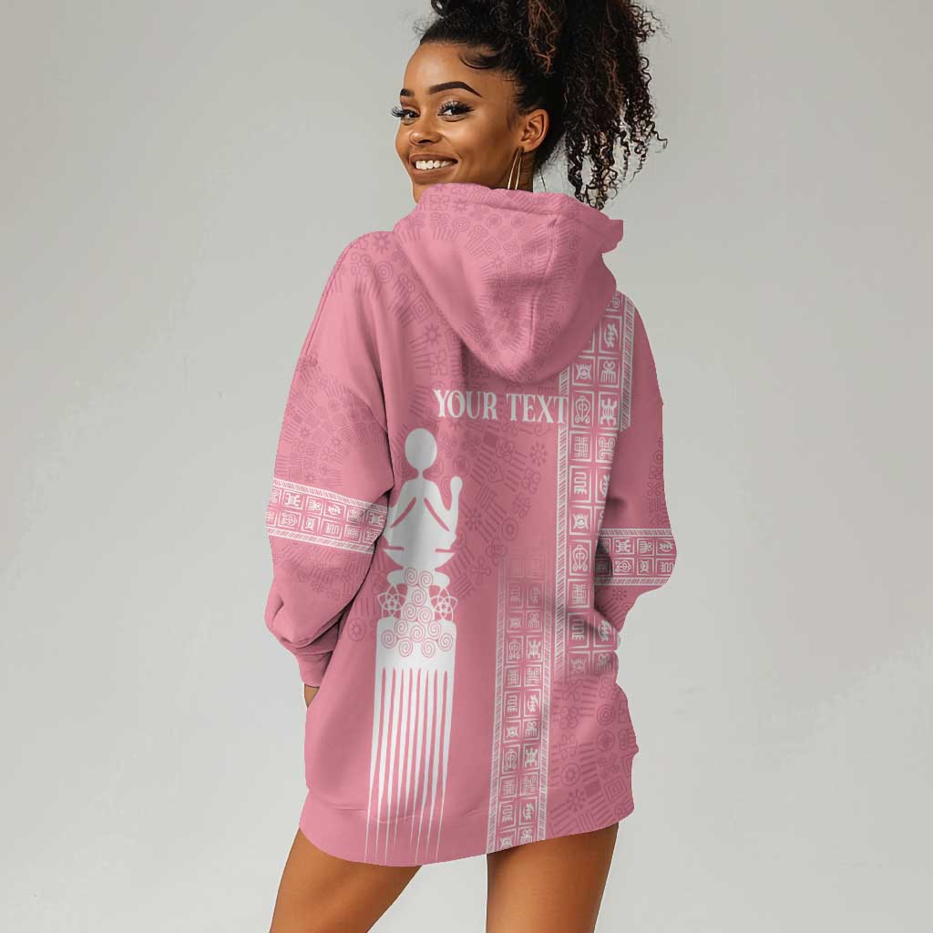 Personalized Adinkra Afro-Akan Culture Hoodie Dress Duafe - Women's Day LT7