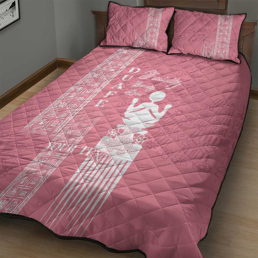 Personalized Adinkra Afro-Akan Culture Quilt Bed Set Duafe - Women's Day LT7