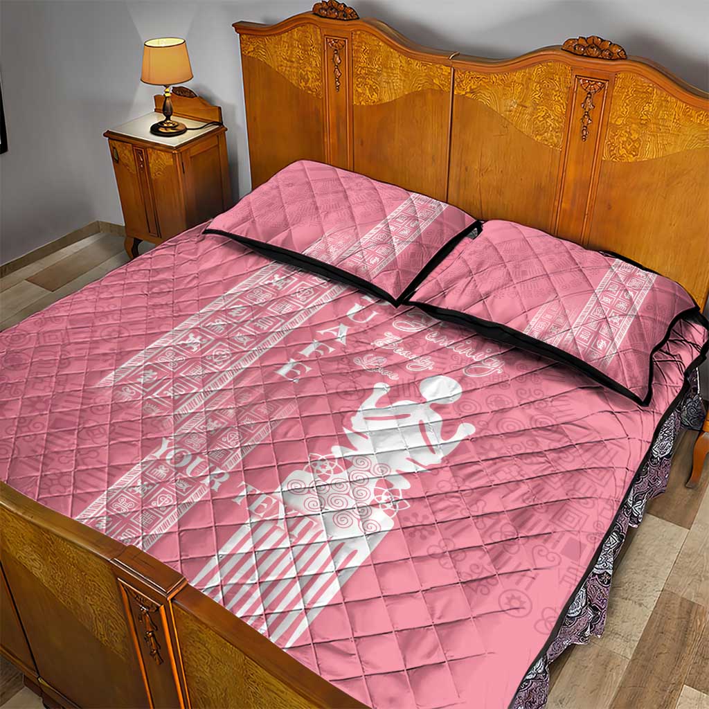Personalized Adinkra Afro-Akan Culture Quilt Bed Set Duafe - Women's Day LT7