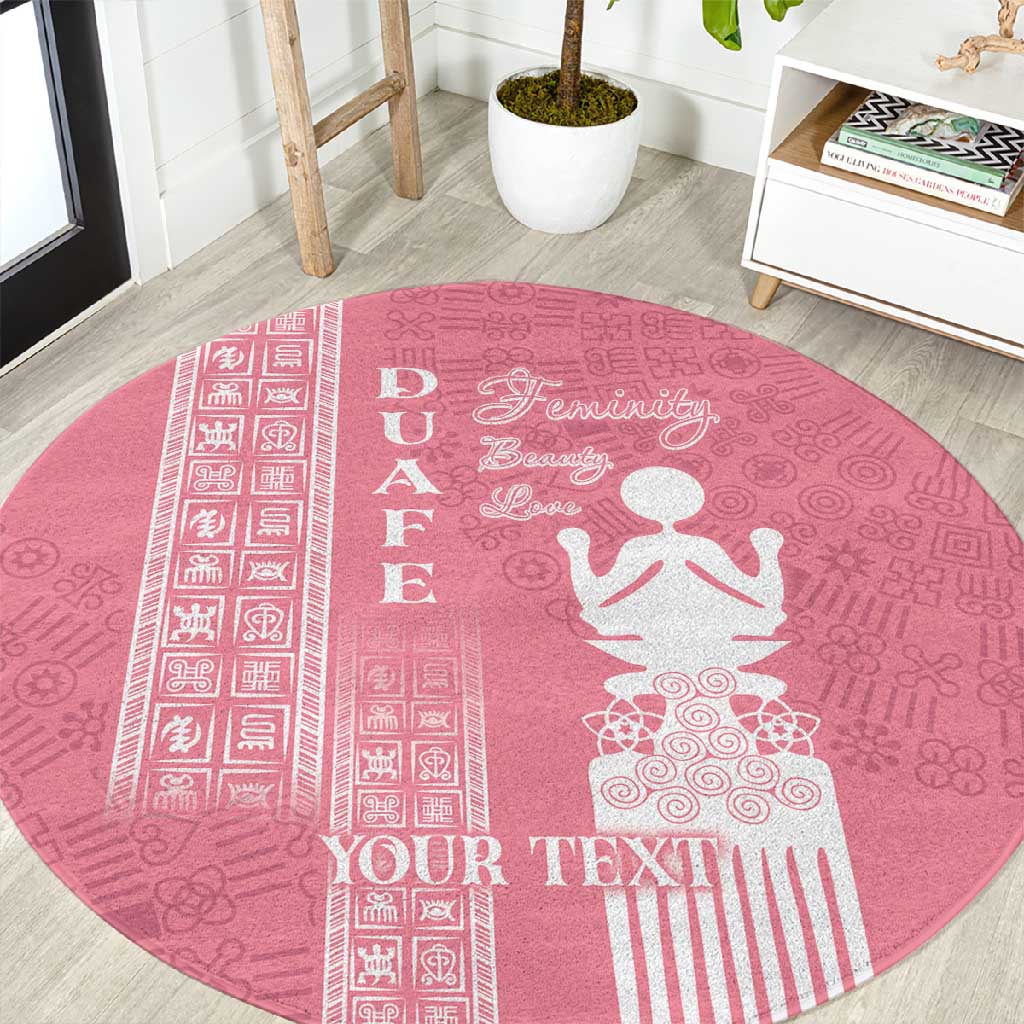 Personalized Adinkra Afro-Akan Culture Round Carpet Duafe - Women's Day LT7
