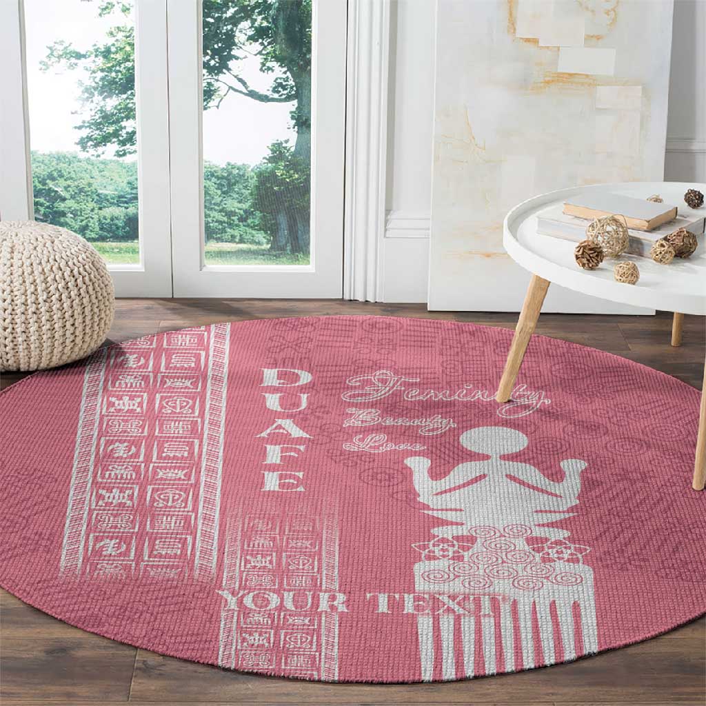 Personalized Adinkra Afro-Akan Culture Round Carpet Duafe - Women's Day LT7