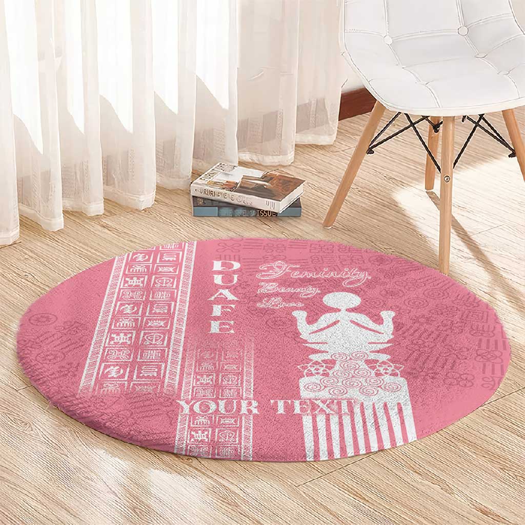 Personalized Adinkra Afro-Akan Culture Round Carpet Duafe - Women's Day LT7