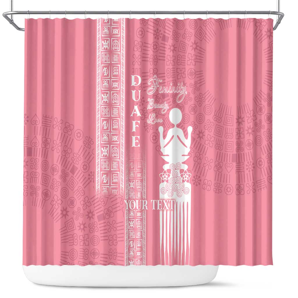 Personalized Adinkra Akan Culture Shower Curtain Women's Day Duafe Symbol LT7