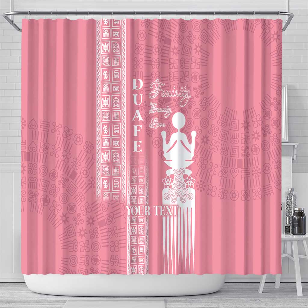 Personalized Adinkra Akan Culture Shower Curtain Women's Day Duafe Symbol LT7