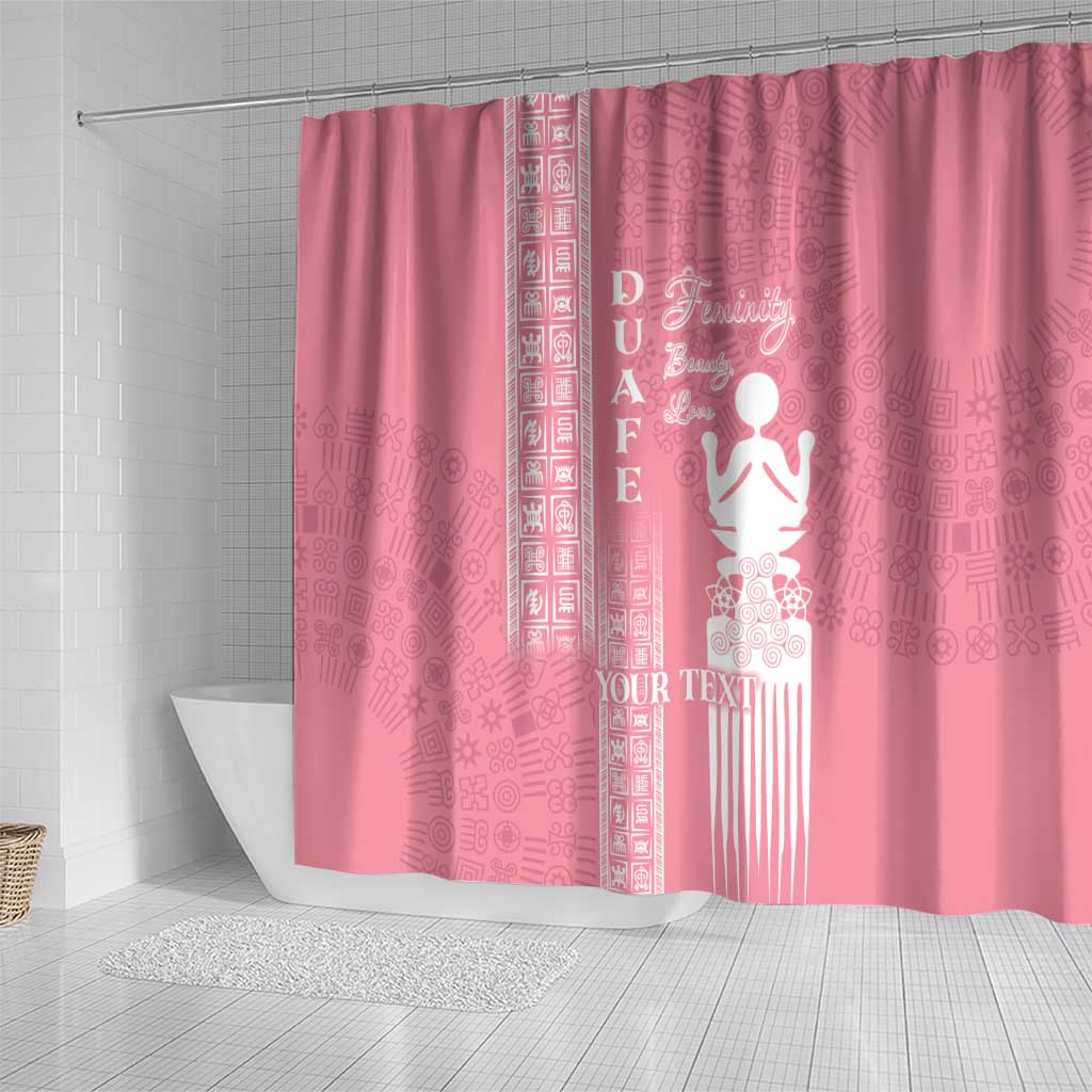 Personalized Adinkra Akan Culture Shower Curtain Women's Day Duafe Symbol LT7