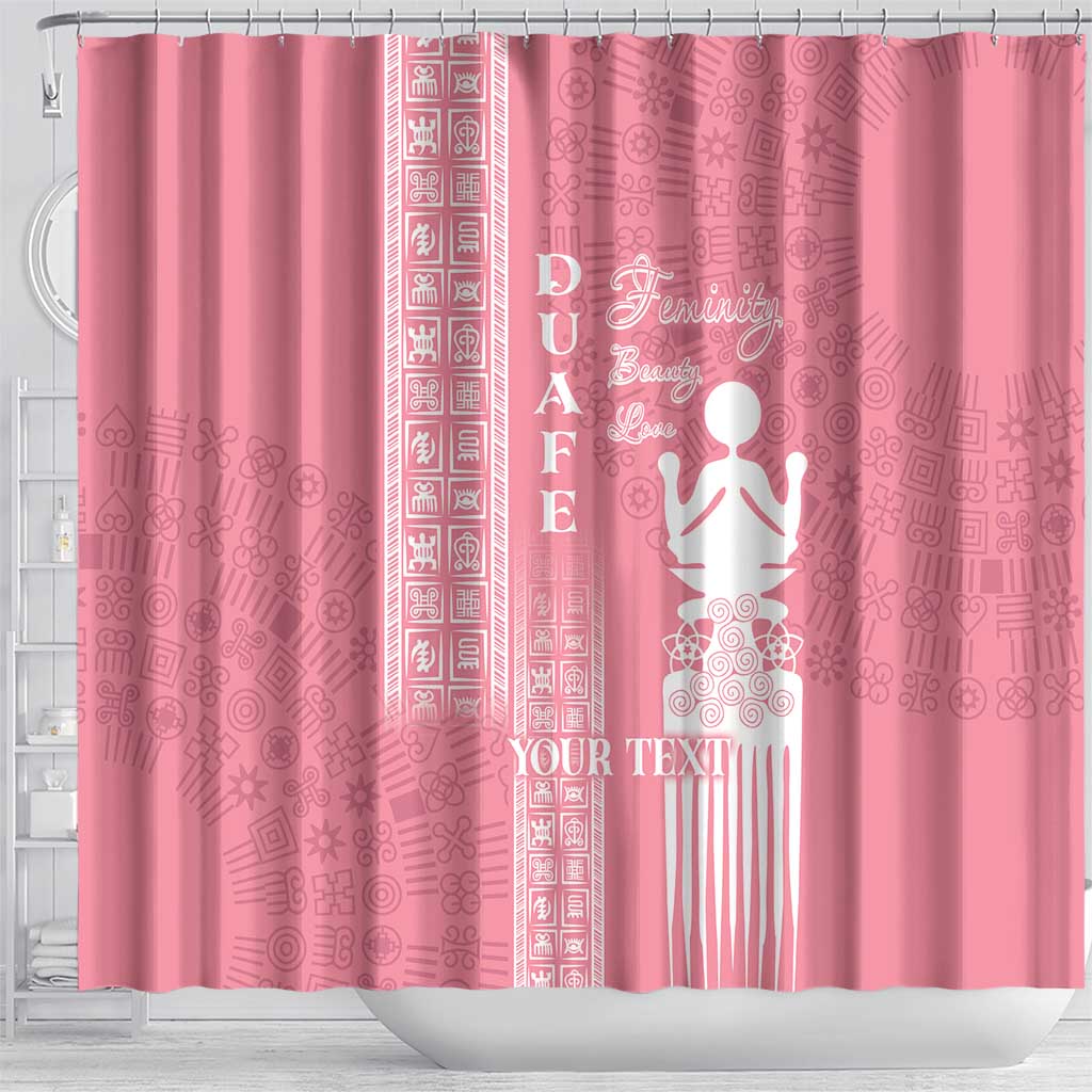 Personalized Adinkra Akan Culture Shower Curtain Women's Day Duafe Symbol LT7