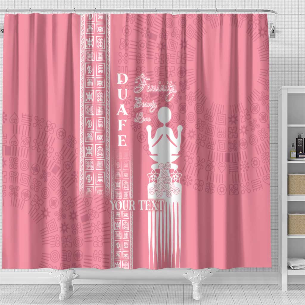 Personalized Adinkra Akan Culture Shower Curtain Women's Day Duafe Symbol LT7