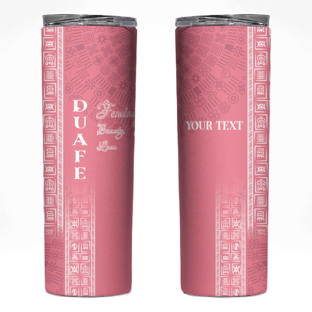 Personalized Adinkra Afro-Akan Culture Skinny Tumbler Duafe - Women's Day LT7