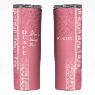 Personalized Adinkra Afro-Akan Culture Skinny Tumbler Duafe - Women's Day LT7