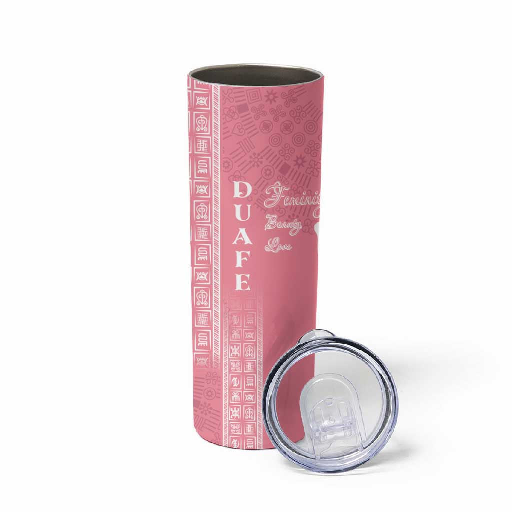 Personalized Adinkra Afro-Akan Culture Skinny Tumbler Duafe - Women's Day LT7