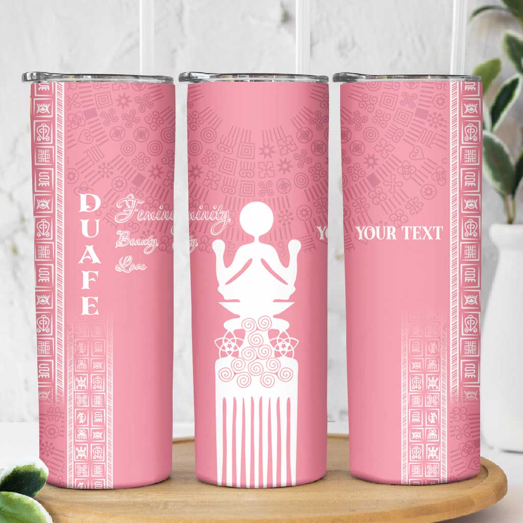 Personalized Adinkra Afro-Akan Culture Skinny Tumbler Duafe - Women's Day LT7