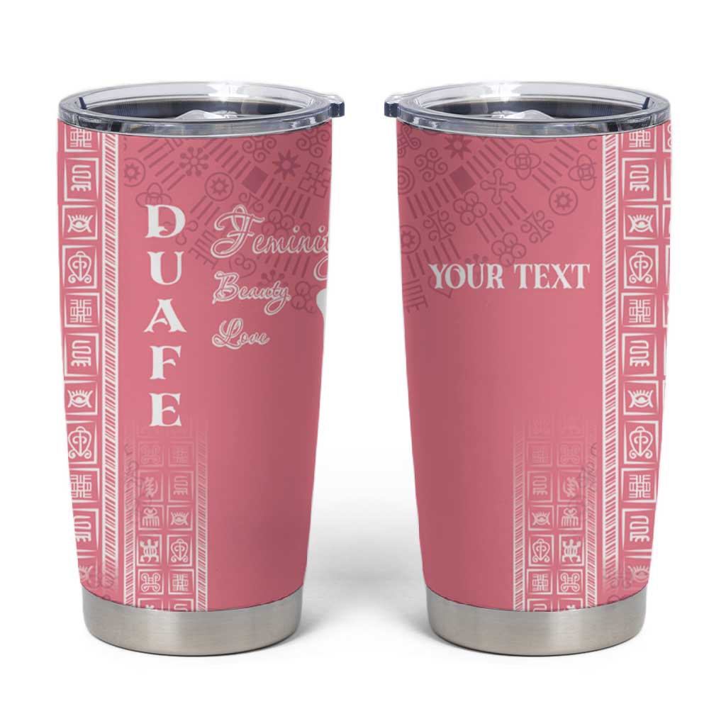 Personalized Adinkra Afro-Akan Culture Tumbler Cup Duafe - Women's Day LT7