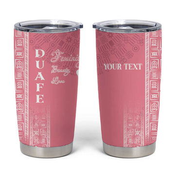 Personalized Adinkra Afro-Akan Culture Tumbler Cup Duafe - Women's Day LT7