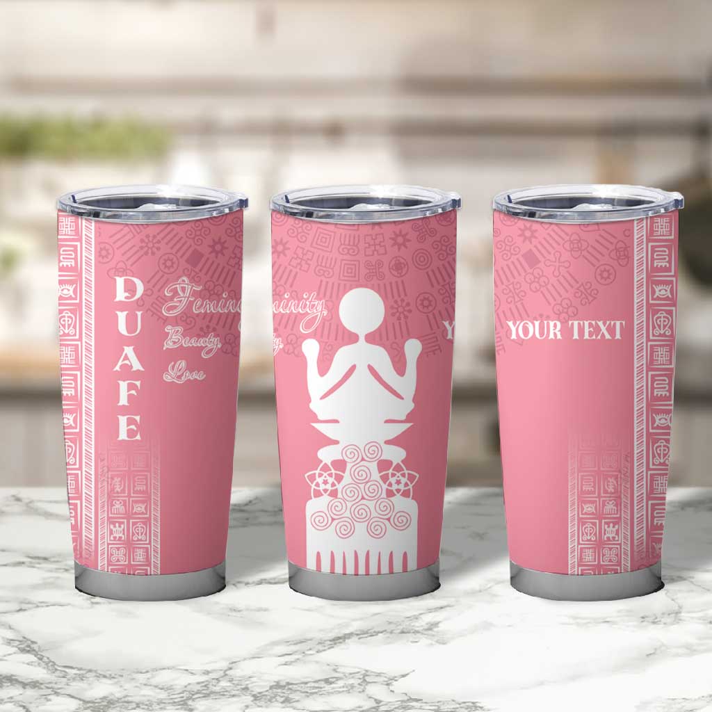 Personalized Adinkra Afro-Akan Culture Tumbler Cup Duafe - Women's Day LT7