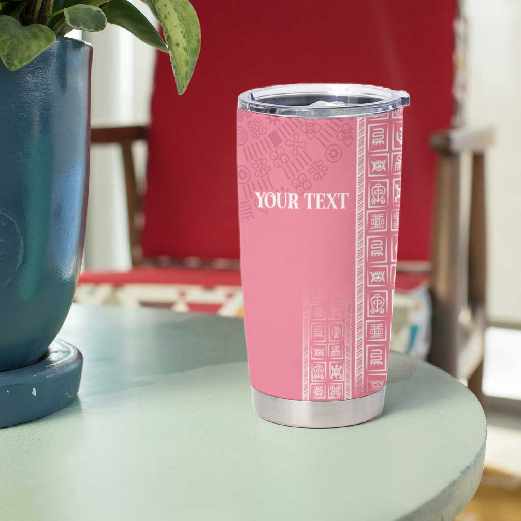Personalized Adinkra Afro-Akan Culture Tumbler Cup Duafe - Women's Day LT7