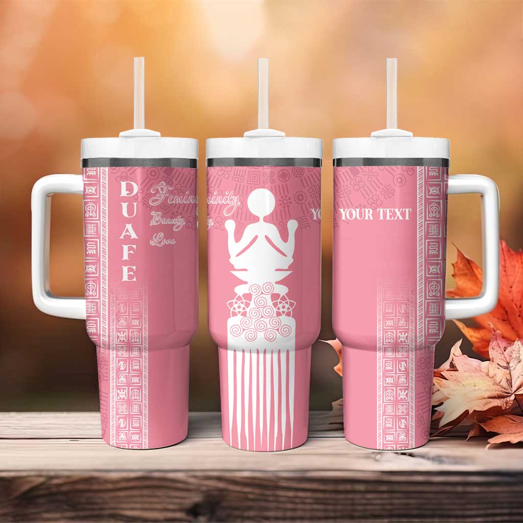 Personalized Adinkra Afro-Akan Culture Tumbler With Handle Duafe - Women's Day LT7
