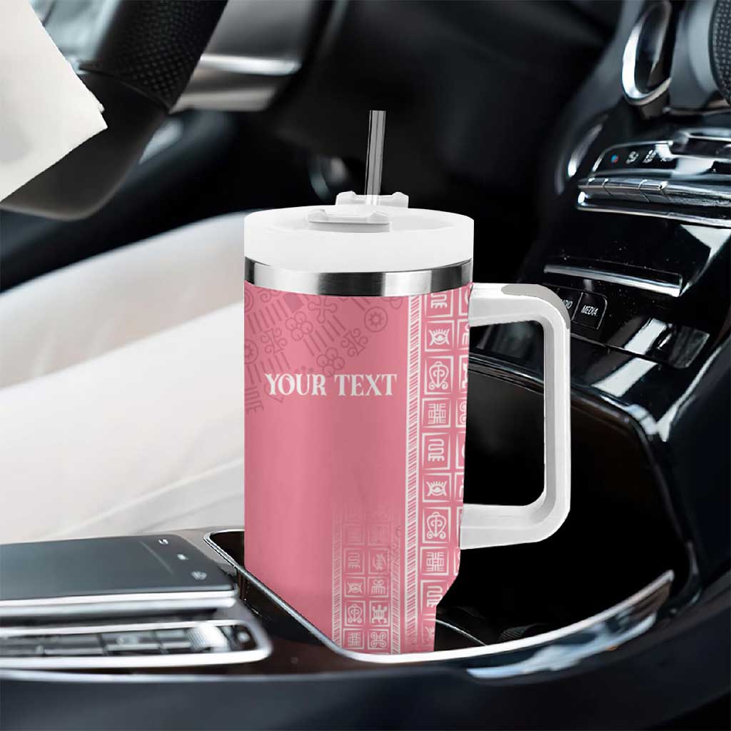 Personalized Adinkra Afro-Akan Culture Tumbler With Handle Duafe - Women's Day LT7