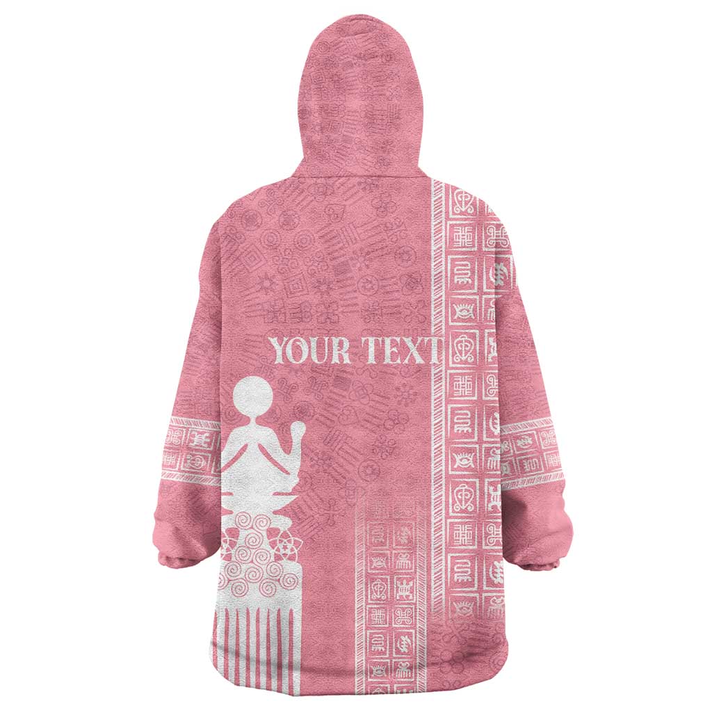Personalized Adinkra Afro-Akan Culture Wearable Blanket Hoodie Duafe - Women's Day LT7