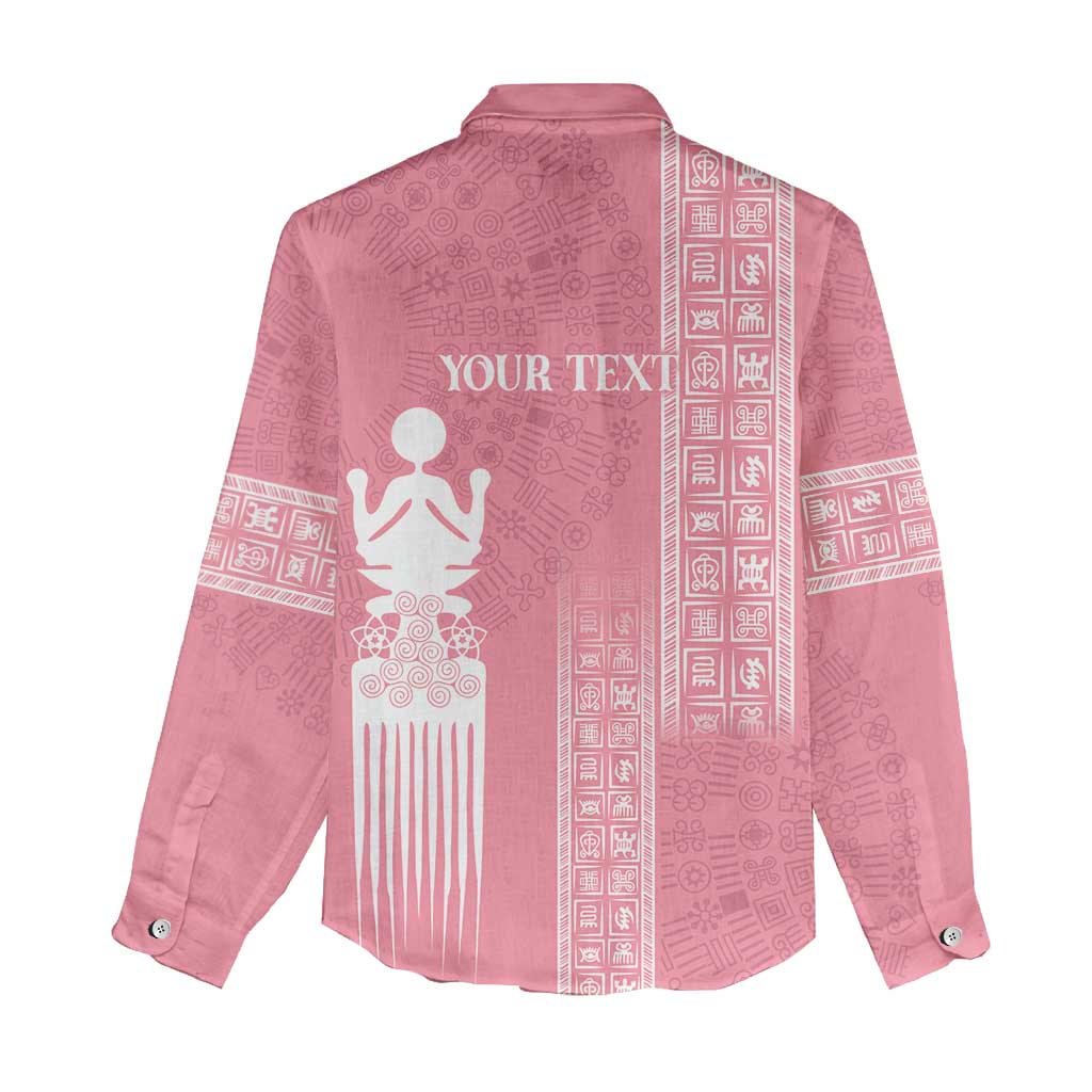 Personalized Adinkra Afro-Akan Culture Women Casual Shirt Duafe - Women's Day LT7