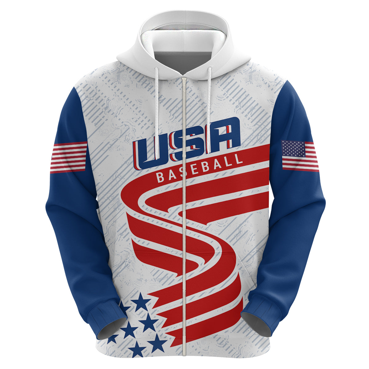 Custom USA Baseball Star Spangled Simple Style Hoodie LT7