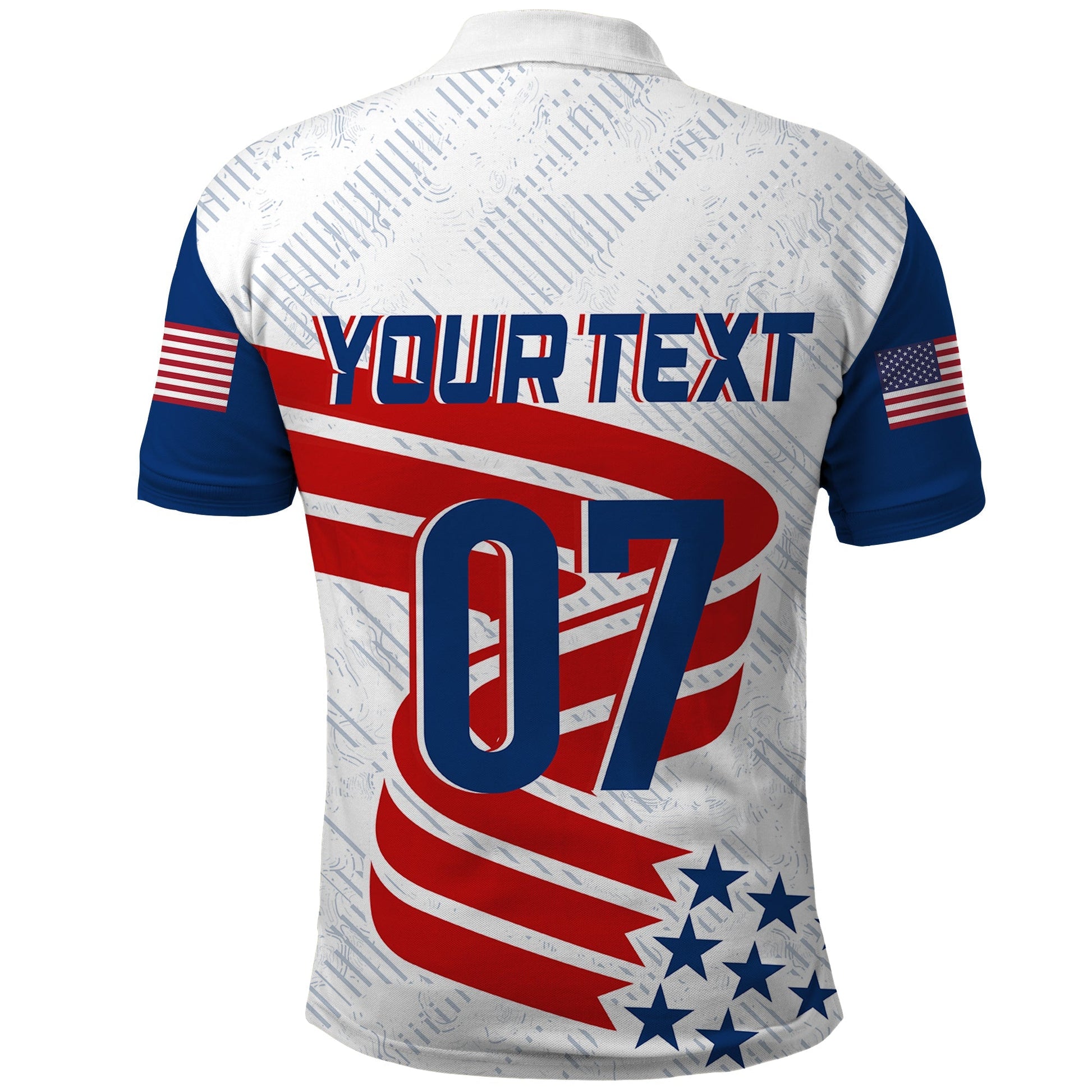 Custom USA Baseball Star Spangled Simple Style Polo Shirt LT7