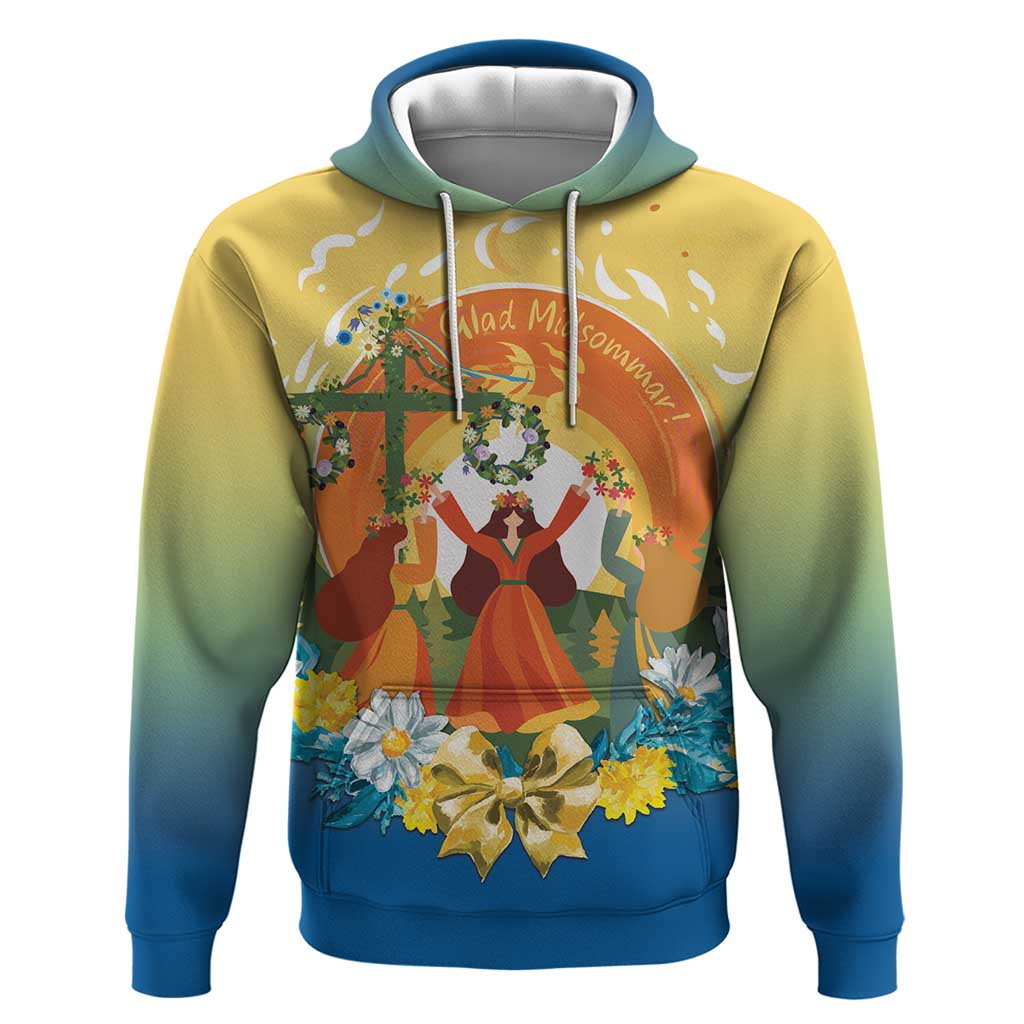 Sverige Glad Midsommar Hoodie Majstang Dancing LT7