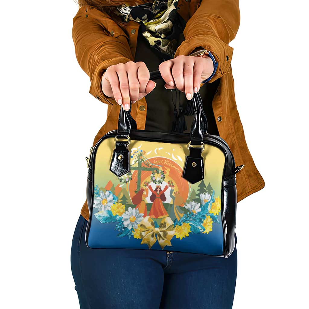 Sverige Glad Midsommar Shoulder Handbag Majstang Dancing LT7