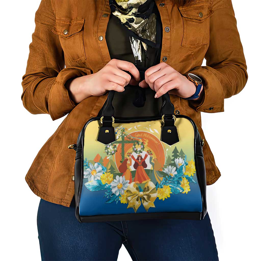 Sverige Glad Midsommar Shoulder Handbag Majstang Dancing LT7