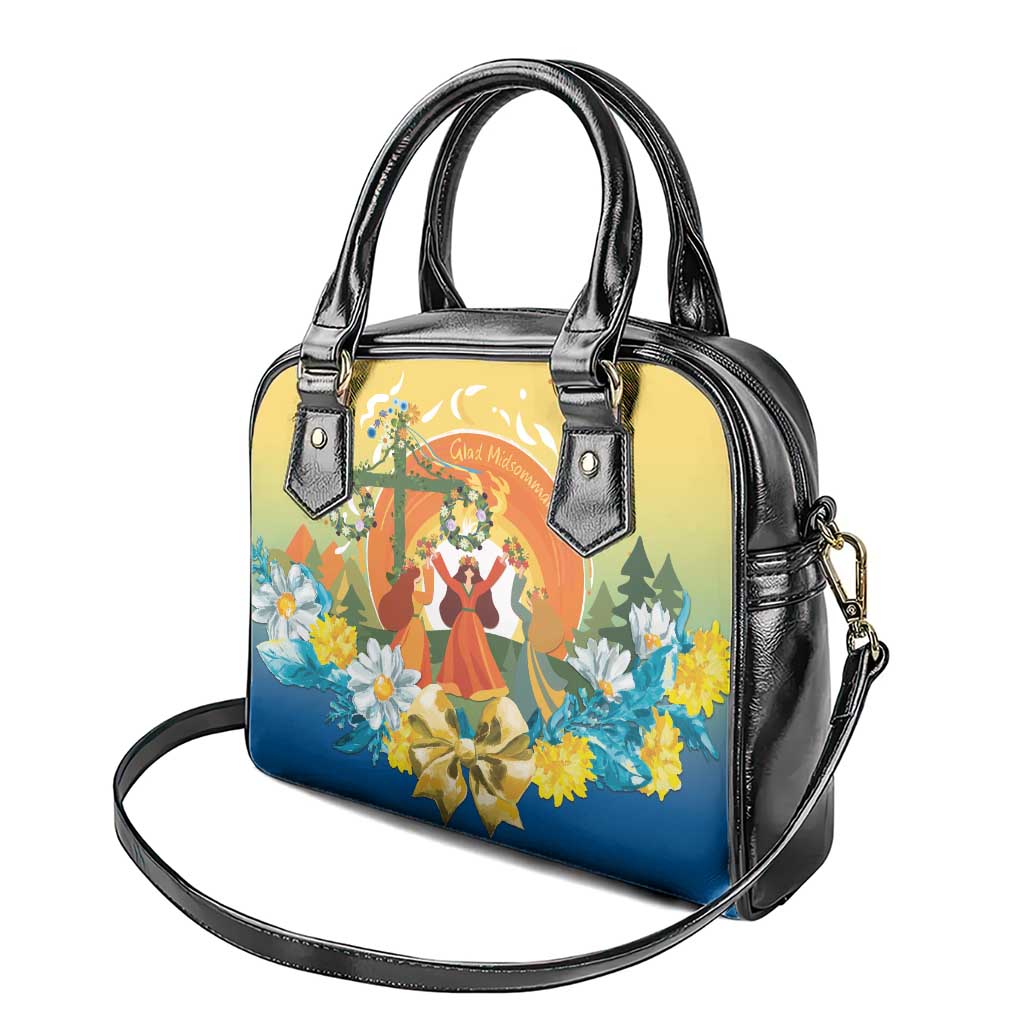 Sverige Glad Midsommar Shoulder Handbag Majstang Dancing LT7